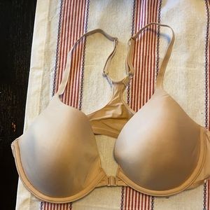 Calvin Klein 32C Racerback, Underwire Bra, Nude